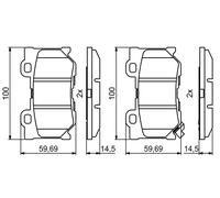 BOSCH 0 986 494 863 Kit pastiglie freno, Freno a disco per INFINITI,NISSAN