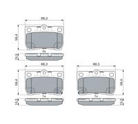 BOSCH 0 986 494 891 Kit pastiglie freno, Freno a disco per LEXUS,TOYOTA
