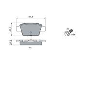 BOSCH 0 986 494 926 Kit pastiglie freno, Freno a disco per LANCIA
