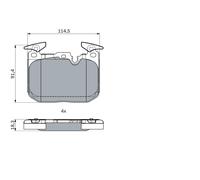 BOSCH 0 986 494 947 Kit pastiglie freno, Freno a disco per BMW