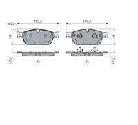 BOSCH 0 986 494 962 Kit pastiglie freno, Freno a disco per MERCEDES-BENZ