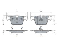 BOSCH 0 986 494 967 Kit pastiglie freni