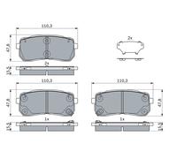 BOSCH 0 986 494 971 Kit pastiglie freno, Freno a disco per KIA