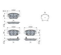 BOSCH 0 986 494 984 Kit pastiglie freno, Freno a disco per HYUNDAI,KIA