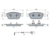 Pastiglie freno Low-Metallic 0 986 494 987 BOSCH per AUDI A7 Sportback A6 C7