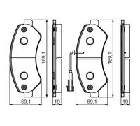 BOSCH 0 986 495 095 Kit pastiglie freno, Freno a disco per CITROËN,FIAT,PEUGEOT