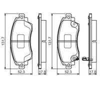 BOSCH 0 986 495 132 Kit pastiglie freno, Freno a disco per TOYOTA