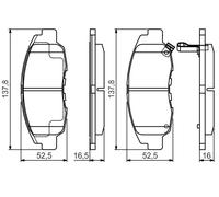 BOSCH 0 986 495 153 Kit pastiglie freno, Freno a disco per HONDA