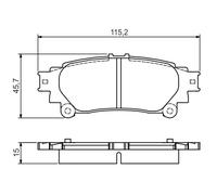 BOSCH 0 986 495 174 Kit pastiglie freno, Freno a disco per LEXUS,TOYOTA