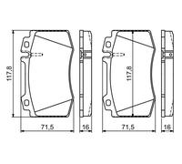 BOSCH 0 986 495 278 Kit pastiglie freno, Freno a disco per MERCEDES-BENZ