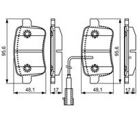 BOSCH 0 986 495 305 Kit pastiglie freno, Freno a disco per ALFA ROMEO