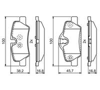 BOSCH 0 986 495 400 Kit pastiglie freno, Freno a disco per MINI