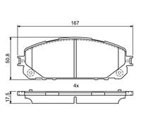 BOSCH 0 986 495 404 Kit pastiglie freno, Freno a disco per JEEP