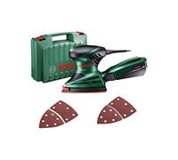BOSCH 060337700F 060337700F-MULTILIJADORA PSM A + AC 160W 24.000 OPM SDS Microfiltro. Sistema velcro Para el Papel 25 Hojas de lija y 3 abrasivi, per esponja Valorados Maletín