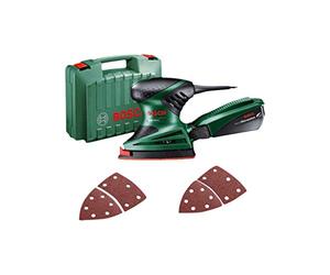 BOSCH 060337700F 060337700F-MULTILIJADORA PSM A + AC 160W 24.000 OPM SDS Microfiltro. Sistema velcro Para el Papel 25 Hojas de lija y 3 abrasivi, per esponja Valorados Maletín