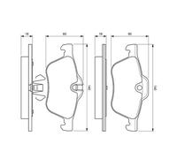 Bosch BP368 - Pastiglie Freni Auto, Asse Anteriore - Qualità Bosch - Riduzione del Rumore e della Polvere - Certificazione ECE-R90 - Senza Rame - 1 Confezione da 4 Pastiglie