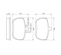 BOSCH 0986467590 Kit pastiglie freno per FORD TRANSIT Autobus (72E, 73E), TRANSI