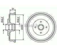 Bosch 0986477178 Tamburo del Freno