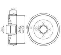 BOSCH 0 986 477 197 Tamburo freno
