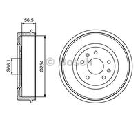 BOSCH 0 986 477 227 Tamburo freno