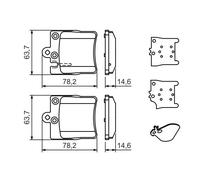 Set di pastiglie freno BOSCH 0 986 494 022, posteriore