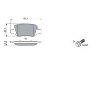 BOSCH 0986494023 KIT PASTIGLIE FRENO, FRENO A DISCO