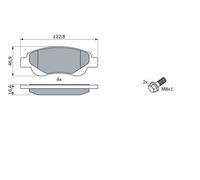 Kit Pastiglie Freno Freno A Disco Bosch 0986494065 per Citroën Peugeot Toyota