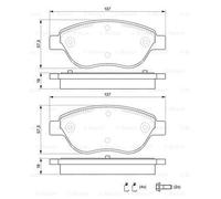 BOSCH 0986494074 KIT PASTIGLIE FRENO, FRENO A DISCO