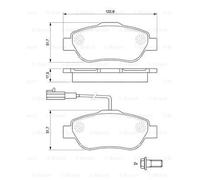 BOSCH 0986494114 KIT PASTIGLIE FRENO, FRENO A DISCO