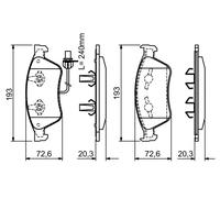 BOSCH 0986494200 KIT PASTIGLIE FRENO, FRENO A DISCO