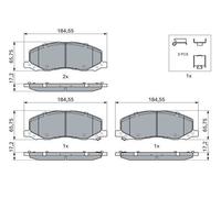 Set di pastiglie freno BOSCH 0 986 494 298, anteriore