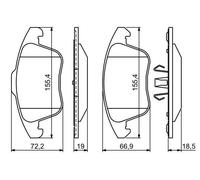 Set di pastiglie freno BOSCH 0 986 494 324, anteriore