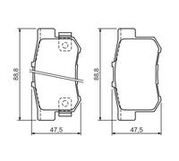 BOSCH 0986494358 KIT PASTIGLIE FRENO, FRENO A DISCO