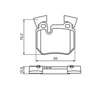 BOSCH 0986494421 KIT PASTIGLIE FRENO, FRENO A DISCO