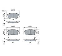 Set di pastiglie freno BOSCH 0 986 494 563, anteriore