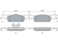 BOSCH 0986494661 KIT PASTIGLIE FRENO, FRENO A DISCO