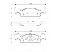 BOSCH 0986494697 KIT PASTIGLIE FRENO, FRENO A DISCO
