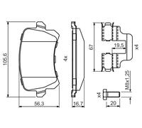 BOSCH 0986494731 KIT PASTIGLIE FRENO, FRENO A DISCO