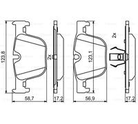BOSCH 0986494786 KIT PASTIGLIE FRENO, FRENO A DISCO