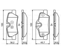 BOSCH 0986495400 KIT PASTIGLIE FRENO, FRENO A DISCO