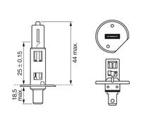 BOSCH 1 987 301 005 Lampadina, Fendinebbia per ,Abarth, Alfa Romeo, Alpina, Audi