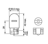 Lampadina, Indicatore direzione BOSCH 1 987 302 222 per MG MG ZT 2 2002-2005