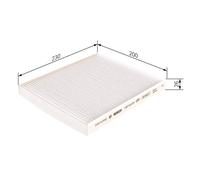 BOSCH 1 987 432 251 Filtro, Aria abitacolo per ALFA ROMEO