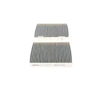 Bosch Filtro Abitacolo ai Carboni Attivi R2542, Filtro di Ricambio - Contro cattivi odori, polline e polvere per un'aria più pulita all'interno del veicolo - 2 Filtri