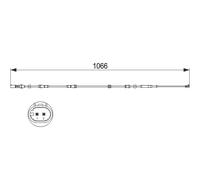 BOSCH 1 987 473 501 Contatto segnalazione, Usura past. freno/mat. d'attrito per