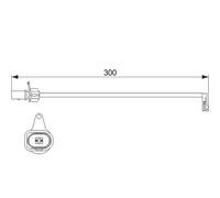 Contatto di avvertimento, usura delle pastiglie dei freni BOSCH 1 987 474 505