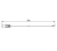 BOSCH 1 987 474 926 Contatto segnalazione, Usura past. freno/mat. d'attrito per