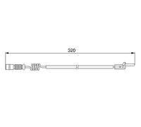 BOSCH 1 987 474 964 Contatto segnalazione, Usura past. freno/mat. d'attrito per