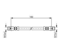 BOSCH 1 987 476 018 Flessibile del freno per AUDI,SKODA,VW,VW (SVW)