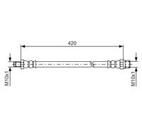 BOSCH 1 987 476 077 Flessibile del freno per MERCEDES-BENZ